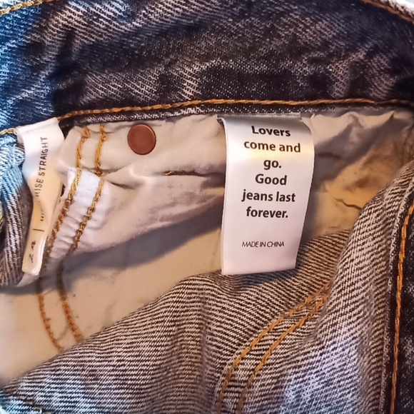 PacSun Pac Sun Destructed 24-in Waist High-Rise Straight Leg Button Fly … - Picture 8 of 9